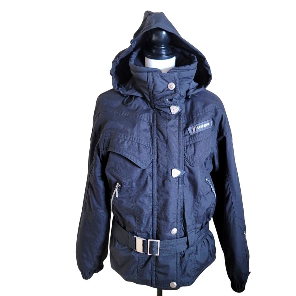 Vintage Descente Ski Jacket, Size 8US, Women's Coat, Black, Water-Resistant RARE